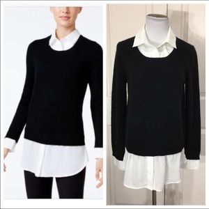 Cashmere Charter Club Layered-Look Pullover